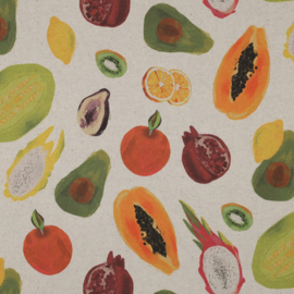 Nieuw !!!Linnen Look fruit     ART 06882/001