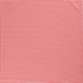 Katoen BB Ruitje 5 mm  rood      Art 05582/015