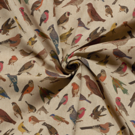 Nieuw !!!Linnen Look vogels     ART 01970/053