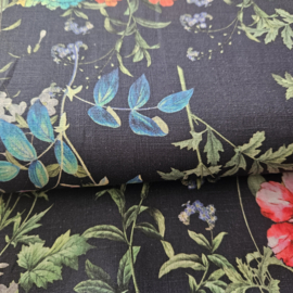 100% Linnen  met  bloem motief Art  BN3115