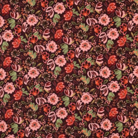 Soepele jersey  digital flowers Art 07097 /011
