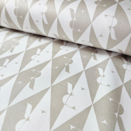 Stretchkatoen soepel vallend met abstract  motief    Art MC1956