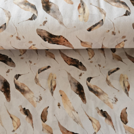 Nieuw 100% cotton  herfst bladeren   Art 1445-006