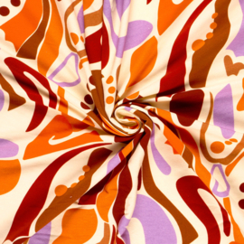 Frence Terry met  abstract   motief   .  Art  N24506/ 034 nieuwe collectie