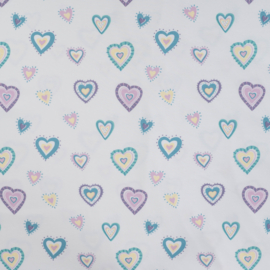 Cotton yersey     Hearts off withe   Art : K10351-510