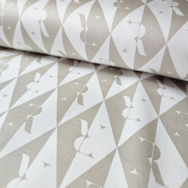 Stretchkatoen soepel vallend met abstract  motief    Art MC1956