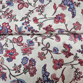 Poplin katoen  met   motief   Art 60432/052