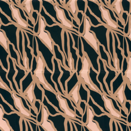 Satin Du chesse gewerkt motief   Art  N25020/008