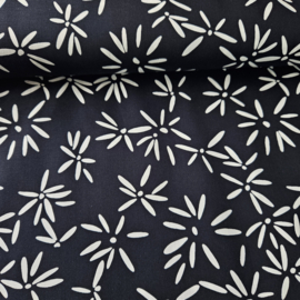 Stretchkatoen blauw gewerkt motief   Art 23158 /008