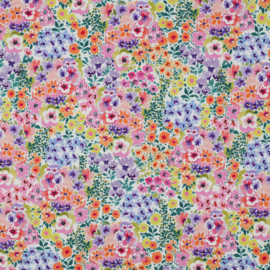 Jersey met   digital flowers  Art V06342-001
