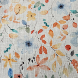 100% Linnen  met  bloem motief Art  BN3115