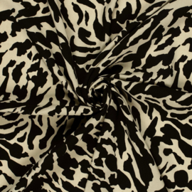 Bamboe poplin met  motief Art N23200-052