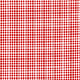 Katoen BB Ruitje 5 mm  rood      Art 05582/015