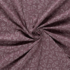 cotton jersey  hartjes lilla  Art 25494-043