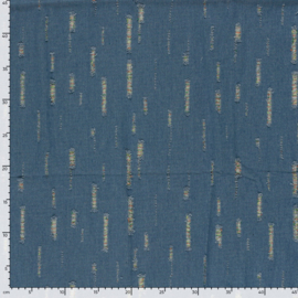 Gewassen denim  soepel vallend met fijn  motiefje    Art MC1003