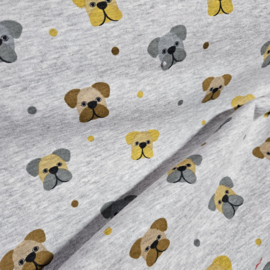 Alpen fleece  met  hondjes motief Art CON.220