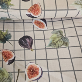 Poplin katoen  met    fruitmotief   Art 60429/003