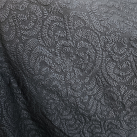 Klassiek  zwart gewerkte jersey met  motief    Art 25401 /069
