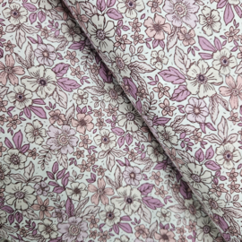 Poplin katoen  met   bloemetjes motief   Art 23746-012