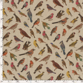 Nieuw !!!Linnen Look vogels     ART 01970/053