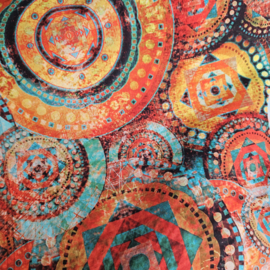 Poplin stretch met  print multicolor  ART B26130-016