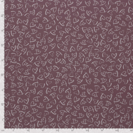 cotton jersey  hartjes lilla  Art 25494-043