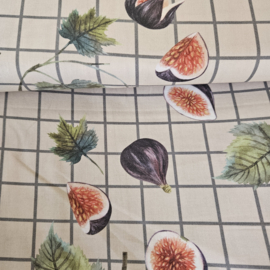 Poplin katoen  met    fruitmotief   Art 60429/003
