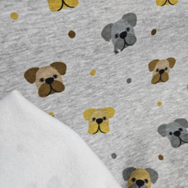 Alpen fleece  met  hondjes motief Art CON.220
