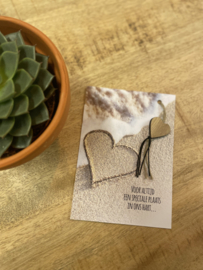 Kaart met hartje “Voor altijd een speciale plaats in ons hart