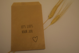 3 kadozakjes "iets liefs voor jou" (hartje)