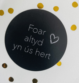 5 Kadostickers "Foar altyd yn ús hert" (fries)