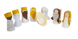 Kerststal figuren 8 stuks