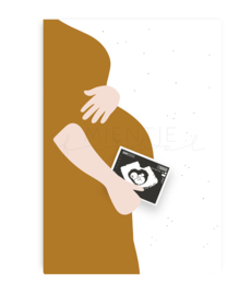 Ansichtkaart "Zwanger"