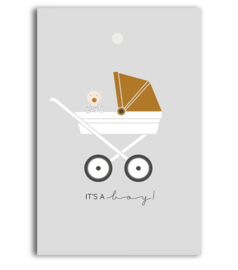 Cadeaukaartje baby "It's a Boy"