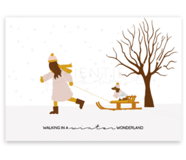 Ansichtkaart Seizoen Winter "Walking in a Winter Wonderland"