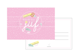 Ansichtkaart Stationary 'bedankt lieve juf'