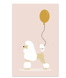 Cadeaukaartje feest "Poodle"