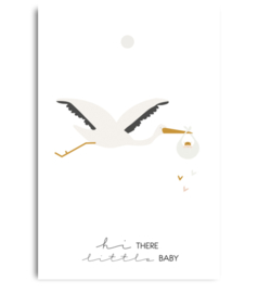 Cadeaukaartje baby "Hi there little baby"