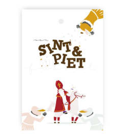 Cadeaukaartje sint "Welkom Sint & Piet"