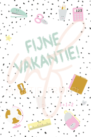 Ansichtkaart Stationary "fijne vakantie"