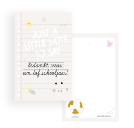 Bedankkaartje Stationary "Just a little note"