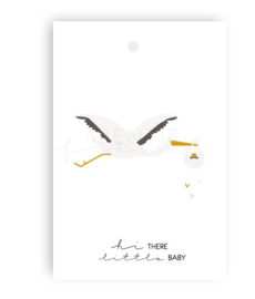 Cadeaukaartje baby "Hi there little baby" II