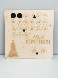 Houten aftelkalender Kerst & Sinterklaas