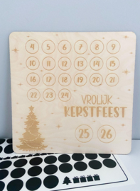 Houten aftelkalender Kerst & Sinterklaas