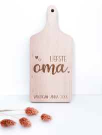 Snijplank voor mama/oma met namen