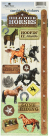 Paarden Scrapbook thema stickers 33 x 12 cm