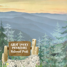 Great Smoky Mountains National Park / Tennessee - dubbelzijdig scrapbook papier