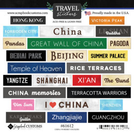 Travel stickers China 15x15 cm
