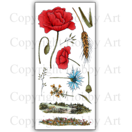 In het Korenveld / In the Cornfield - clear stempelset - 9,5 x 20,5 cm