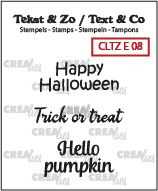 Halloween / Crealies Clearstamp / Tekst&Zo (ENG)